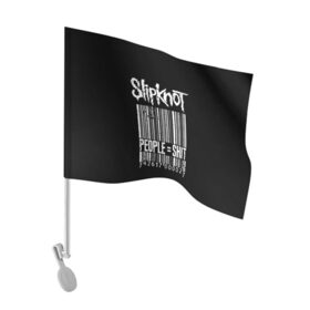 Флаг для автомобиля с принтом Slipknot People в Кировске, 100% полиэстер | Размер: 30*21 см | alternative | iowa | metal | nu | slipknot | slipnot | taylor | метал | слипкнот | слипнот