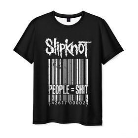 Мужская футболка 3D с принтом Slipknot People в Кировске, 100% полиэфир | прямой крой, круглый вырез горловины, длина до линии бедер | alternative | iowa | metal | nu | slipknot | slipnot | taylor | метал | слипкнот | слипнот