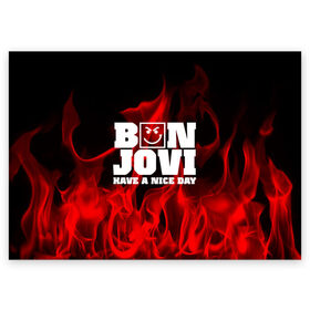 Поздравительная открытка с принтом BON JOVI в Кировске, 100% бумага | плотность бумаги 280 г/м2, матовая, на обратной стороне линовка и место для марки
 | bon jovi | альтернативный хип хоп | группа | инди поп | музыка | музыкальное произведение | ноты | регги | рок | синти поп