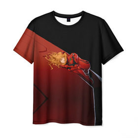 Мужская футболка 3D с принтом Asuka Langley Soryu в Кировске, 100% полиэфир | прямой крой, круглый вырез горловины, длина до линии бедер | gehirn | nerv | аска | второе | дитя | ева | евангелион | лэнгли | пилот | сорью