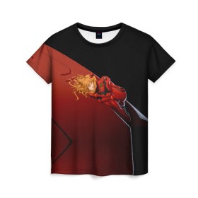 Женская футболка 3D с принтом Asuka Langley Soryu в Кировске, 100% полиэфир ( синтетическое хлопкоподобное полотно) | прямой крой, круглый вырез горловины, длина до линии бедер | gehirn | nerv | аска | второе | дитя | ева | евангелион | лэнгли | пилот | сорью