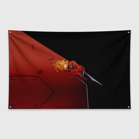 Флаг-баннер с принтом Asuka Langley Soryu в Кировске, 100% полиэстер | размер 67 х 109 см, плотность ткани — 95 г/м2; по краям флага есть четыре люверса для крепления | gehirn | nerv | аска | второе | дитя | ева | евангелион | лэнгли | пилот | сорью