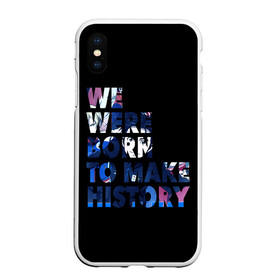 Чехол для iPhone XS Max матовый с принтом We were born to make history в Кировске, Силикон | Область печати: задняя сторона чехла, без боковых панелей | Тематика изображения на принте: yuri on ice | юри на льду