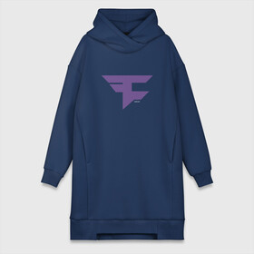 Платье-худи хлопок с принтом Faze Clan (Ultraviolet) в Кировске,  |  | 0x000000123 | csgo | faze | ultraviolet | ксго | фиолетовый