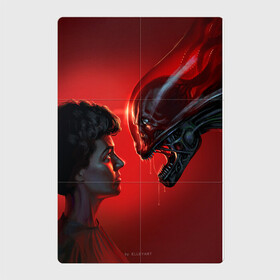 Магнитный плакат 2Х3 с принтом Ripley and Alien в Кировске, Полимерный материал с магнитным слоем | 6 деталей размером 9*9 см | alien | aliens | elleyart | ripley | рипли | чужие | чужой