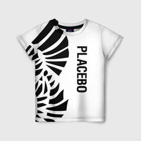 Детская футболка 3D с принтом Placebo в Кировске, 100% гипоаллергенный полиэфир | прямой крой, круглый вырез горловины, длина до линии бедер, чуть спущенное плечо, ткань немного тянется | placebo | альтернативный | инди | индирок | плацебо | рок