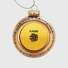 Стеклянный ёлочный шар с принтом Placebo в Кировске, Стекло | Диаметр: 80 мм | placebo | альтернативный | инди | индирок | плацебо | рок