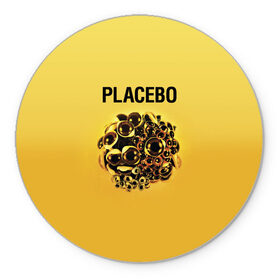 Коврик для мышки круглый с принтом Placebo в Кировске, резина и полиэстер | круглая форма, изображение наносится на всю лицевую часть | placebo | альтернативный | инди | индирок | плацебо | рок