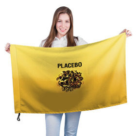 Флаг 3D с принтом Placebo в Кировске, 100% полиэстер | плотность ткани — 95 г/м2, размер — 67 х 109 см. Принт наносится с одной стороны | placebo | альтернативный | инди | индирок | плацебо | рок