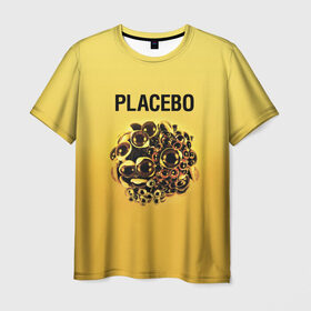 Мужская футболка 3D с принтом Placebo в Кировске, 100% полиэфир | прямой крой, круглый вырез горловины, длина до линии бедер | Тематика изображения на принте: placebo | альтернативный | инди | индирок | плацебо | рок