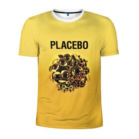 Мужская футболка 3D спортивная с принтом Placebo в Кировске, 100% полиэстер с улучшенными характеристиками | приталенный силуэт, круглая горловина, широкие плечи, сужается к линии бедра | Тематика изображения на принте: placebo | альтернативный | инди | индирок | плацебо | рок