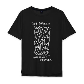 Мужская футболка хлопок Oversize с принтом Joy Division в Кировске, 100% хлопок | свободный крой, круглый ворот, “спинка” длиннее передней части | ian curtis | joy division | rock | unknown pleasures | иэн кёртис | рок