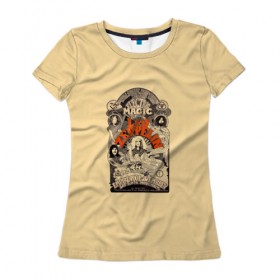 Женская футболка 3D с принтом Led Zeppelin Vintage в Кировске, 100% полиэфир ( синтетическое хлопкоподобное полотно) | прямой крой, круглый вырез горловины, длина до линии бедер | 
