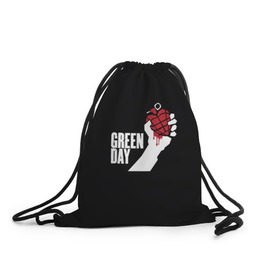Рюкзак-мешок 3D с принтом Green Day в Кировске, 100% полиэстер | плотность ткани — 200 г/м2, размер — 35 х 45 см; лямки — толстые шнурки, застежка на шнуровке, без карманов и подкладки | american idiot