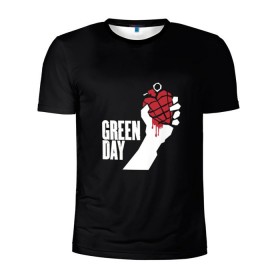 Мужская футболка 3D спортивная с принтом Green Day в Кировске, 100% полиэстер с улучшенными характеристиками | приталенный силуэт, круглая горловина, широкие плечи, сужается к линии бедра | Тематика изображения на принте: american idiot