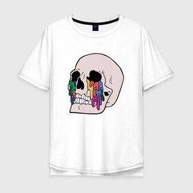 Мужская футболка хлопок Oversize с принтом Twenty One Pilots в Кировске, 100% хлопок | свободный крой, круглый ворот, “спинка” длиннее передней части | skull | череп