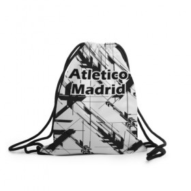Рюкзак-мешок 3D с принтом Атлетико Мадрид в Кировске, 100% полиэстер | плотность ткани — 200 г/м2, размер — 35 х 45 см; лямки — толстые шнурки, застежка на шнуровке, без карманов и подкладки | атлетико мадрид