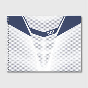 Альбом для рисования с принтом Mass Effect N7 в Кировске, 100% бумага
 | матовая бумага, плотность 200 мг. | andromed | effect | n7 | альянс | ефект | игра | компьютерная | мас | масс | н7 | онлайн | программа | профессиональный военный код | сокрушитель n7 | фурия n7