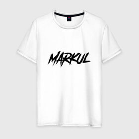 Мужская футболка хлопок с принтом Markul в Кировске, 100% хлопок | прямой крой, круглый вырез горловины, длина до линии бедер, слегка спущенное плечо. | markul | маркул