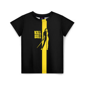 Детская футболка 3D с принтом Kill Bill в Кировске, 100% гипоаллергенный полиэфир | прямой крой, круглый вырез горловины, длина до линии бедер, чуть спущенное плечо, ткань немного тянется | Тематика изображения на принте: тарантино | ума турман