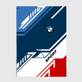 Постер с принтом BMW SPORT в Кировске, 100% бумага
 | бумага, плотность 150 мг. Матовая, но за счет высокого коэффициента гладкости имеет небольшой блеск и дает на свету блики, но в отличии от глянцевой бумаги не покрыта лаком | auto | bmw | motorsport | sport | авто | автомобиль | автомобильные | бмв | бренд | марка | машины | моторспорт | спорт