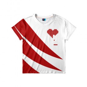 Детская футболка 3D с принтом Сердца красное в Кировске, 100% гипоаллергенный полиэфир | прямой крой, круглый вырез горловины, длина до линии бедер, чуть спущенное плечо, ткань немного тянется | abstract | geometry | geometry stripes | heart | texture | абстракция | геометрические полосы | геометрическое сердце | геометрия | любовь | сердечко | сердца | сердце | текстура