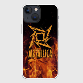 Чехол для iPhone 13 mini с принтом Metallica в Кировске,  |  | m | metallica | группа | джеймс хэтфилд | кирк хэмметт | ларс ульрих | метал | металика | металлика | миталика | музыка | роберт трухильо | рок | трэш | трэшметал | хард | хардрок | хеви | хевиметал