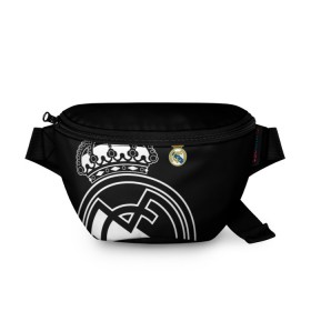 Поясная сумка 3D с принтом Real Madrid Exclusive в Кировске, 100% полиэстер | плотная ткань, ремень с регулируемой длиной, внутри несколько карманов для мелочей, основное отделение и карман с обратной стороны сумки застегиваются на молнию | 2019 | мадрид | реал | форма | эксклюзив