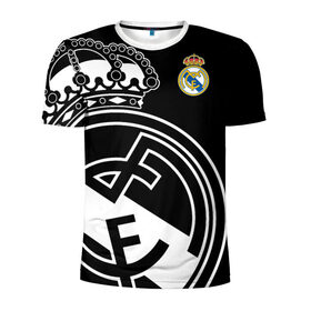 Мужская футболка 3D спортивная с принтом Real Madrid Exclusive в Кировске, 100% полиэстер с улучшенными характеристиками | приталенный силуэт, круглая горловина, широкие плечи, сужается к линии бедра | Тематика изображения на принте: 2019 | мадрид | реал | форма | эксклюзив