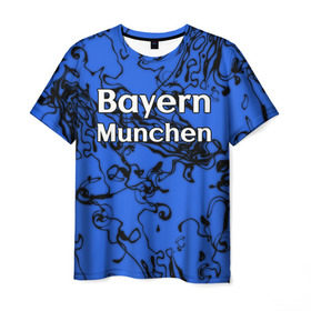 Мужская футболка 3D с принтом Бавария Мюнхен в Кировске, 100% полиэфир | прямой крой, круглый вырез горловины, длина до линии бедер | белый | германия | игра | красный | лига | мюнхен | мяч | сборная | форма | футбол | чемпион