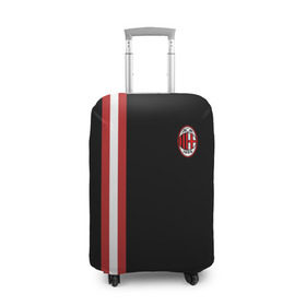 Чехол для чемодана 3D с принтом AC Milan в Кировске, 86% полиэфир, 14% спандекс | двустороннее нанесение принта, прорези для ручек и колес | football | italia | logo | milan | sport | италия | лого | милан | спорт | фк | футбол | футбольный клуб