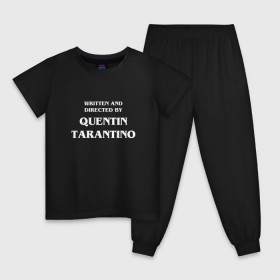 Детская пижама хлопок с принтом By Quentin Tarantino в Кировске, 100% хлопок |  брюки и футболка прямого кроя, без карманов, на брюках мягкая резинка на поясе и по низу штанин
 | кино | прикольная надпись | режиссер | тарантино
