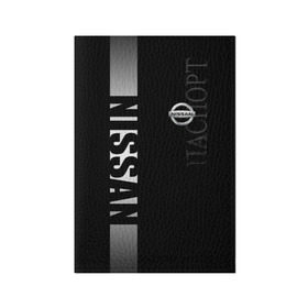 Обложка для паспорта матовая кожа с принтом NISSAN SPORT в Кировске, натуральная матовая кожа | размер 19,3 х 13,7 см; прозрачные пластиковые крепления | Тематика изображения на принте: motor | nissan | авто | лого | машина | ниссан | тачка