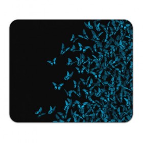 Коврик прямоугольный с принтом Синие бабочки в Кировске, натуральный каучук | размер 230 х 185 мм; запечатка лицевой стороны | Тематика изображения на принте: бабочка | мотылек | насекомые | синий