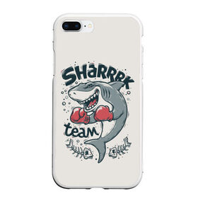 Чехол для iPhone 7Plus/8 Plus матовый с принтом Shark в Кировске, Силикон | Область печати: задняя сторона чехла, без боковых панелей | shark | акула | вода | лето | океан | пляж