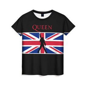 Женская футболка 3D с принтом Queen в Кировске, 100% полиэфир ( синтетическое хлопкоподобное полотно) | прямой крой, круглый вырез горловины, длина до линии бедер | paul rodgers | queen | джон дикон | квин | меркури | меркьюри | мэркури | рок группа | тейлор | фредди | фреди