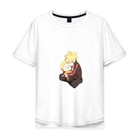 Мужская футболка хлопок Oversize с принтом Uzumaki Boruto в Кировске, 100% хлопок | свободный крой, круглый ворот, “спинка” длиннее передней части | 