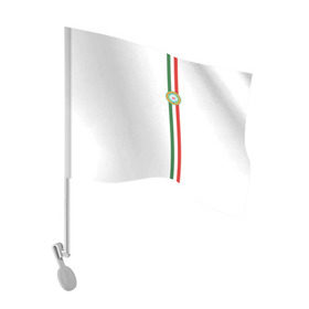 Флаг для автомобиля с принтом Чеченская республика в Кировске, 100% полиэстер | Размер: 30*21 см | grozny | герб | грозный | патриот | северный кавказ | флага | цвета