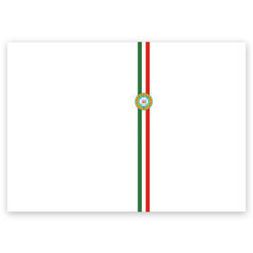 Поздравительная открытка с принтом Чеченская республика в Кировске, 100% бумага | плотность бумаги 280 г/м2, матовая, на обратной стороне линовка и место для марки
 | Тематика изображения на принте: grozny | герб | грозный | патриот | северный кавказ | флага | цвета