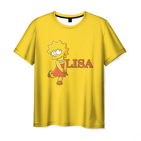 Мужская футболка 3D с принтом Lisa в Кировске, 100% полиэфир | прямой крой, круглый вырез горловины, длина до линии бедер | simpsons | елизавета | лиза | лизон | симпсоны