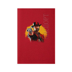 Обложка для паспорта матовая кожа с принтом Red Dead Redemption 2 в Кировске, натуральная матовая кожа | размер 19,3 х 13,7 см; прозрачные пластиковые крепления | Тематика изображения на принте: rdr | rockstar | рокстар
