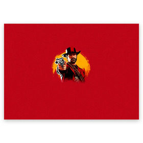 Поздравительная открытка с принтом Red Dead Redemption 2 в Кировске, 100% бумага | плотность бумаги 280 г/м2, матовая, на обратной стороне линовка и место для марки
 | rdr | rockstar | рокстар