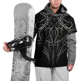 Накидка на куртку 3D с принтом Tribal Pattern в Кировске, 100% полиэстер |  | biker | bodybuilding | cool | fitness | gothic | gym | pattern | sport | style | tattoo | tribal | тату