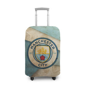 Чехол для чемодана 3D с принтом Манчестер сити олд в Кировске, 86% полиэфир, 14% спандекс | двустороннее нанесение принта, прорези для ручек и колес | manchester | manchester city | манчестер | манчестер сити | футбол