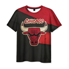 Мужская футболка 3D с принтом Чикаго олд в Кировске, 100% полиэфир | прямой крой, круглый вырез горловины, длина до линии бедер | chicago | chicago bulls | nba | баскетбол | нба | спорт | чикаго | чикаго булз