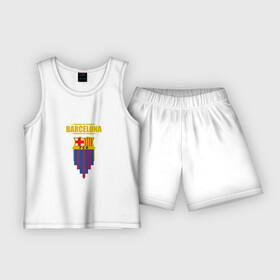 Детская пижама с шортами хлопок с принтом Barcelona в Кировске,  |  | barca | barcelona | football | sport | барселона | спорт | футбол