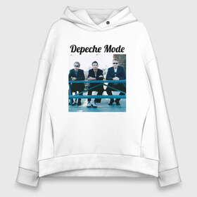 Женское худи Oversize хлопок с принтом Depeche mode в Кировске, френч-терри — 70% хлопок, 30% полиэстер. Мягкий теплый начес внутри —100% хлопок | боковые карманы, эластичные манжеты и нижняя кромка, капюшон на магнитной кнопке | depeche mode | депеш мод. | музыка