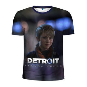 Мужская футболка 3D спортивная с принтом Detroit: Become Human - Kara в Кировске, 100% полиэстер с улучшенными характеристиками | приталенный силуэт, круглая горловина, широкие плечи, сужается к линии бедра | connor | cyberlife | deviant | ps4 | rk800 |  detroit: become human | детроит | детроит: стать человеком | игры | коннор | пиратs | эксклюзив