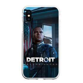 Чехол для iPhone XS Max матовый с принтом Detroit: Become Human - Markus в Кировске, Силикон | Область печати: задняя сторона чехла, без боковых панелей | connor | cyberlife | deviant | ps4 | rk800 |  detroit: become human | детроит | детроит: стать человеком | игры | коннор | пиратs | эксклюзив