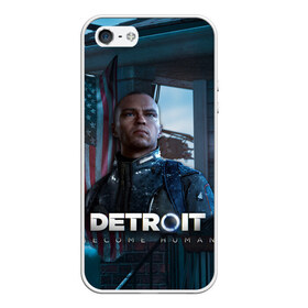 Чехол для iPhone 5/5S матовый с принтом Detroit Become Human - Markus в Кировске, Силикон | Область печати: задняя сторона чехла, без боковых панелей | connor | cyberlife | deviant | ps4 | rk800 |  detroit: become human | детроит | детроит: стать человеком | игры | коннор | пиратs | эксклюзив